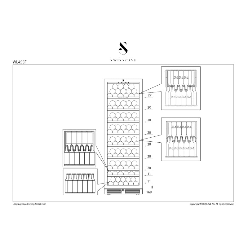 Swisscave Single Zone Wine Cooler WLB455F - Swisscave - The Huffle Company