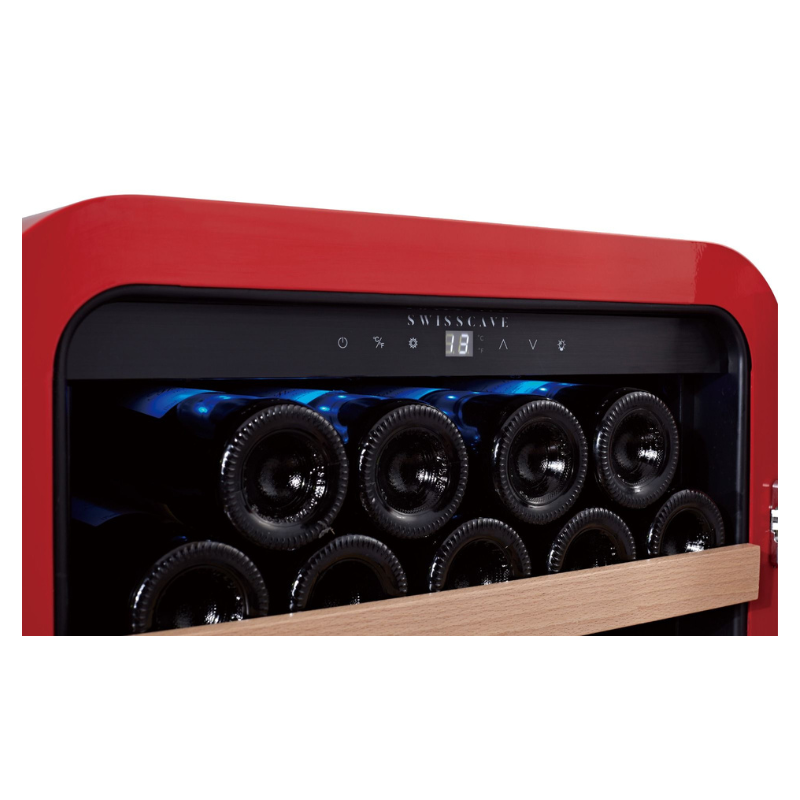 Swisscave Single Zone Wine Cooler Red WL120F - Swisscave - The Huffle Company