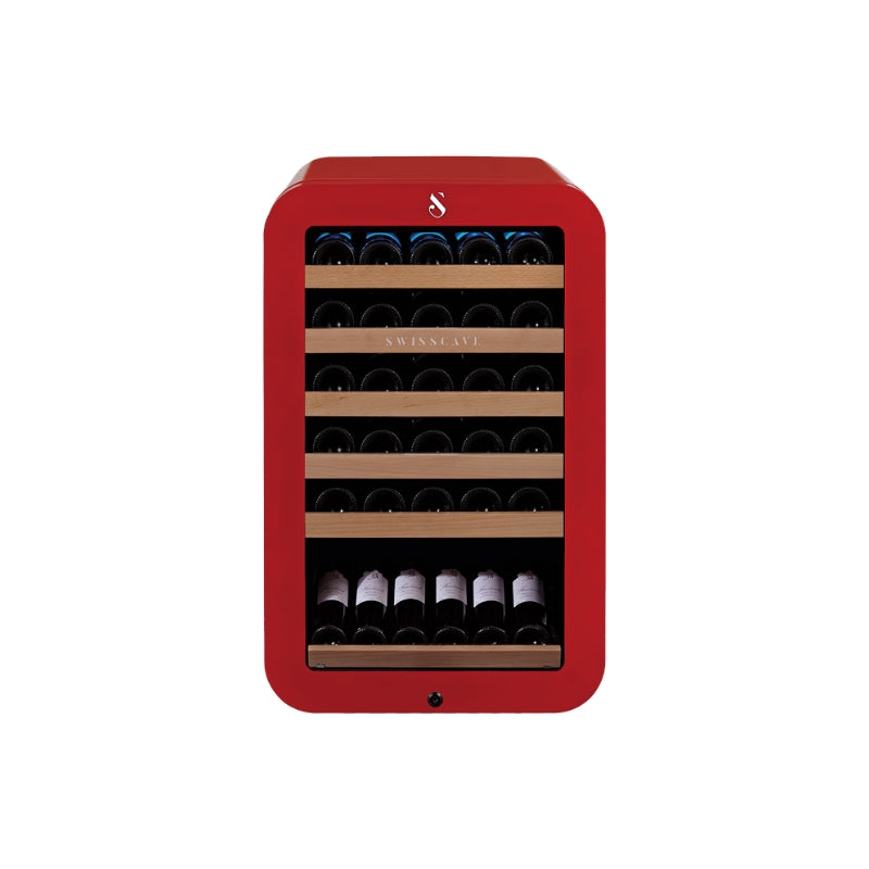 Swisscave Single Zone Wine Cooler Red WL120F - Swisscave - The Huffle Company