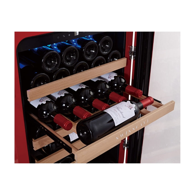 Swisscave Single Zone Wine Cooler Red WL120F - Swisscave - The Huffle Company