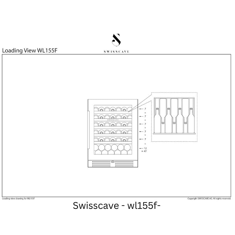 Swisscave Single Zone Wine Cooler WLB155F - Swisscave - The Huffle Company
