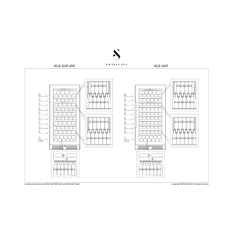 Swisscave Mix Single Zone Wine Cooler WLB360F - Swisscave - The Huffle Company