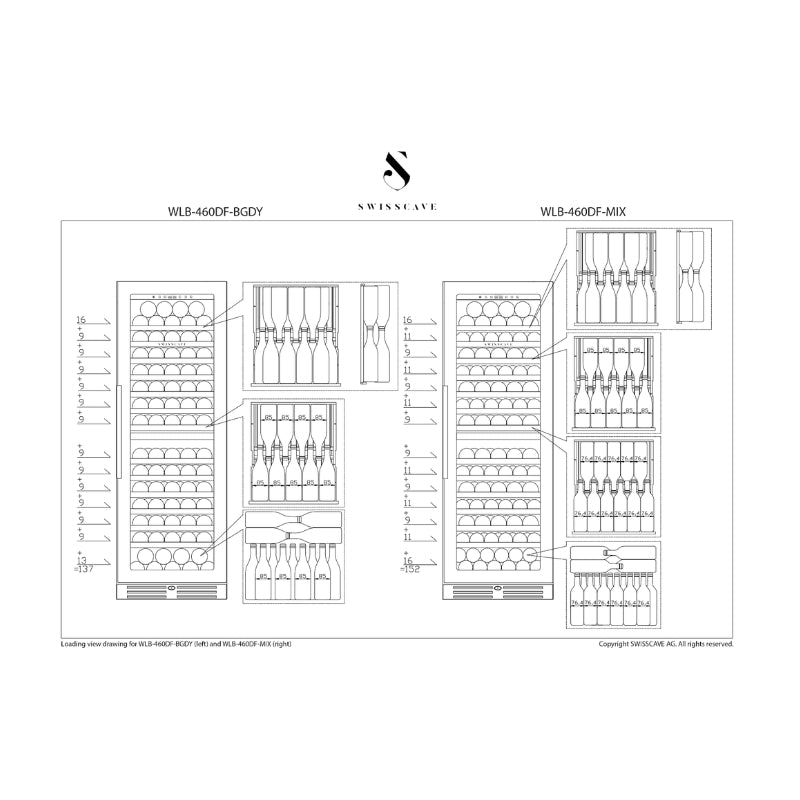 Swisscave MIX Dual Zone Wine Cooler WLB460DF - Swisscave - The Huffle Company
