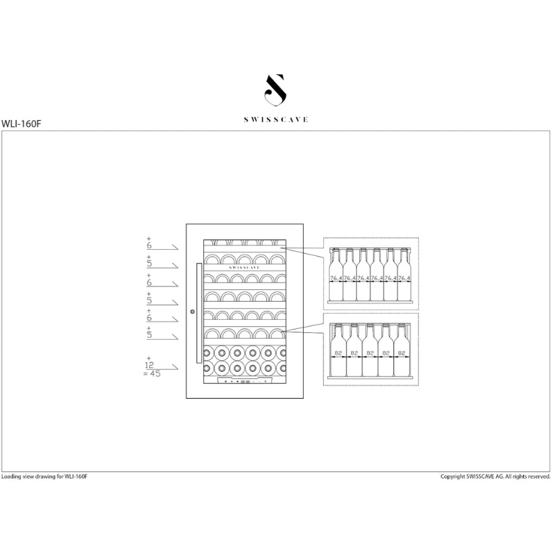 Swisscave Single Zone Wine Cooler WLI160F - Swisscave - The Huffle Company