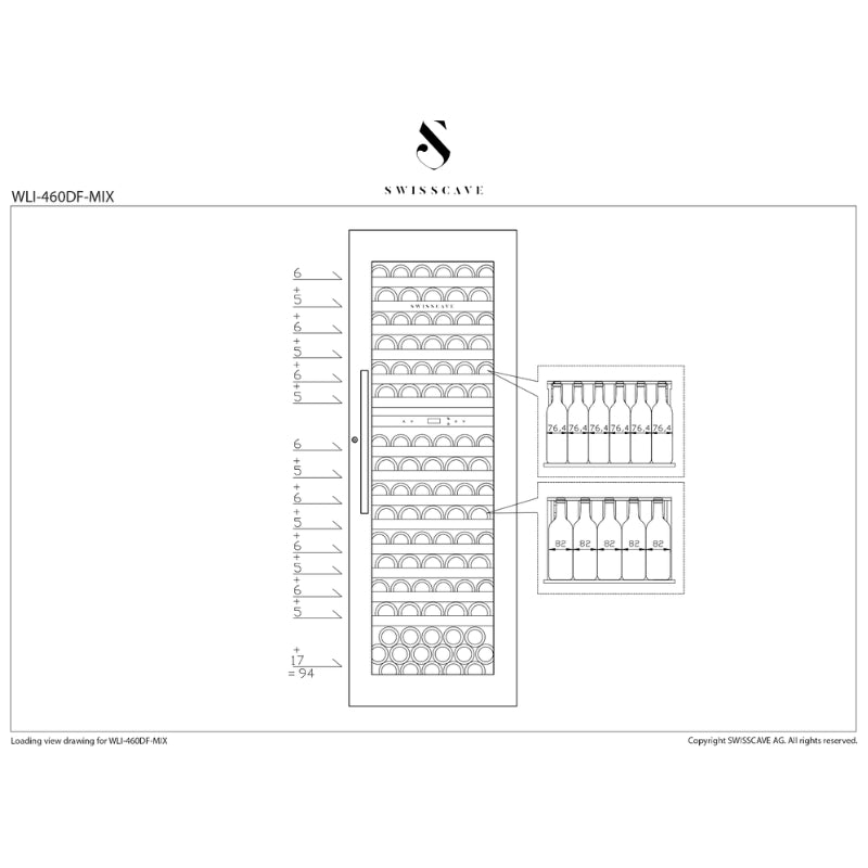 Swisscave Mix Dual Zone Wine Cooler WLI460DF - Swisscave - The Huffle Company