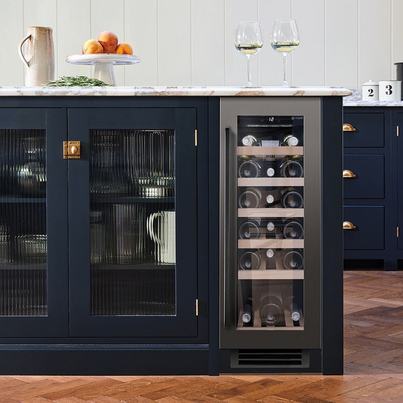 Caple Undercounter Single Zone Wine Fridge Gunmetal Wi3125GM - Caple - The Huffle Company