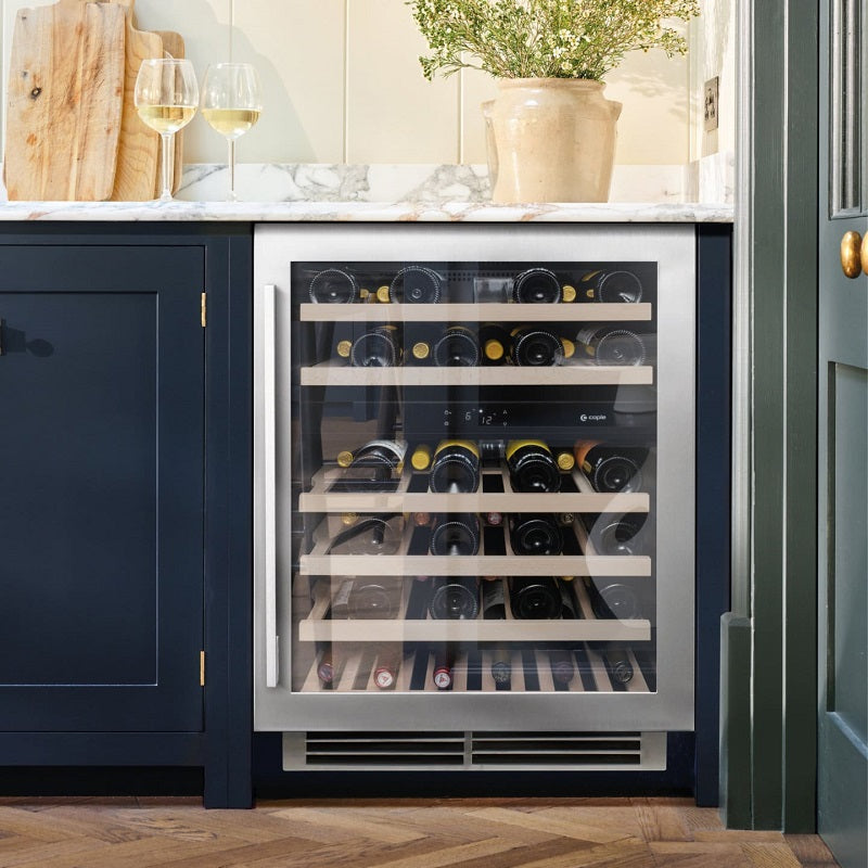 Caple Undercounter Dual Zone Wine Fridge Black Steel Wi6135BS - Caple - The Huffle Company