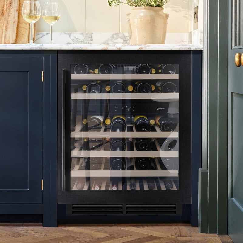 Caple Undercounter Dual Zone Wine Fridge Black Steel Wi6135BS - Caple - The Huffle Company