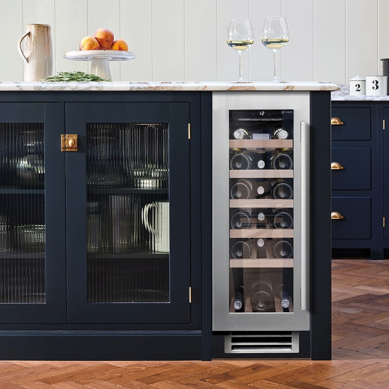 Caple Undercounter Single Zone Wine Fridge Black Steel Wi3125BS - Caple - The Huffle Company