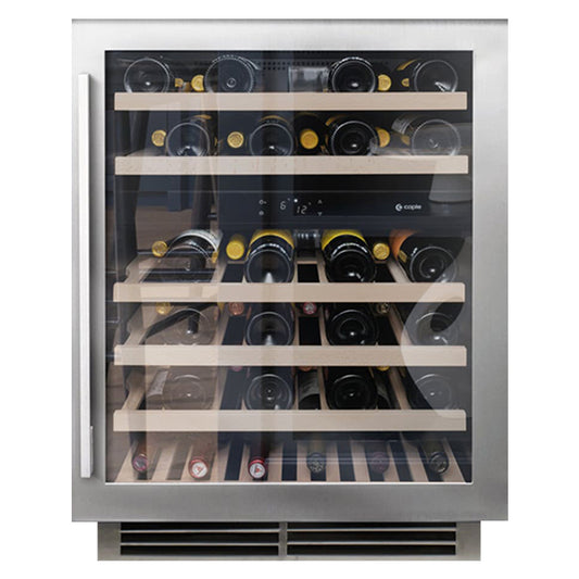 Caple Undercounter Dual Zone Wine Fridge Black Steel  Wi6135BS - Caple - The Huffle Company