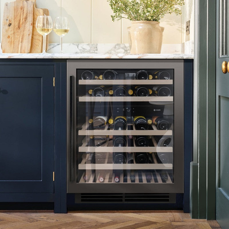 Caple Undercounter Dual Zone Wine Fridge Gunmetal Wi6135GM - Caple - The Huffle Company