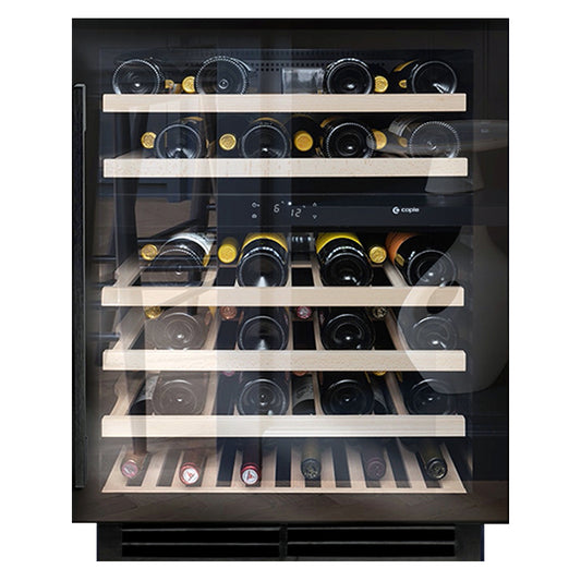 Caple Undercounter Dual Zone Wine Cooler Black fridge Wi6136BG - Caple - The Huffle Company