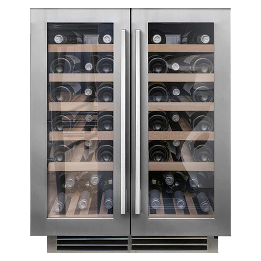 Caple Undercounter Dual Zone Side by Side  Wine Fridge Stainless Steel Wi6234 - Caple - The Huffle Company